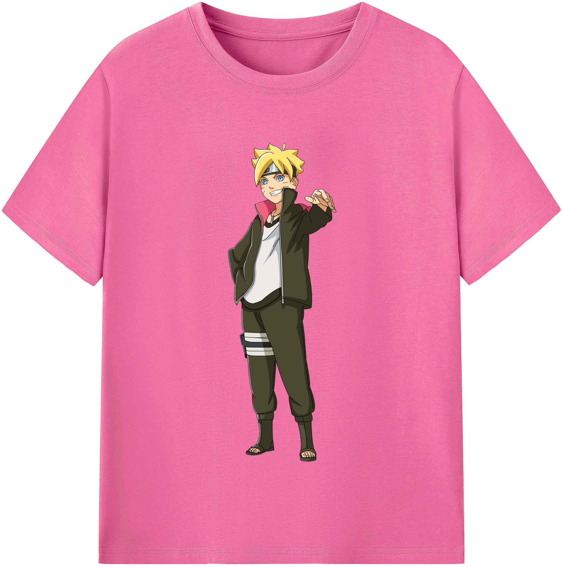 （画像用） NARUTO -ナルト- うずまき ボルト Uzumaki Boruto レディースカジュアルプリントTシャツ（綿100％）